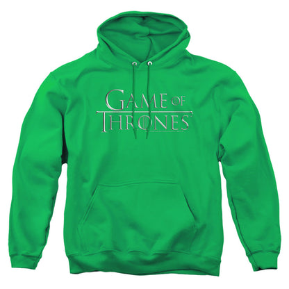 Game Of Thrones Chrome Logo Mens Hoodie Kelly Green Officially Licensed