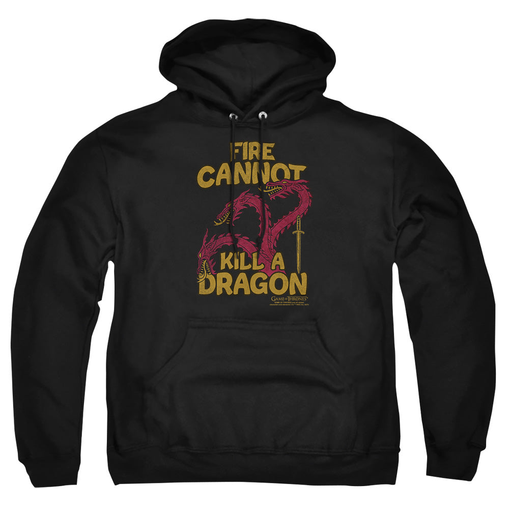 Game Of Thrones Dragons With Fire Mens Hoodie Black Officially Licensed