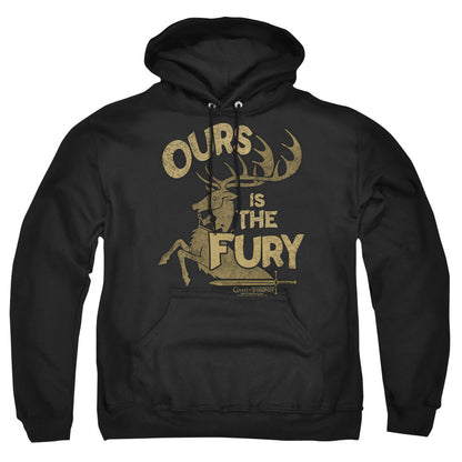 Game Of Thrones Fury Mens Hoodie Black Officially Licensed