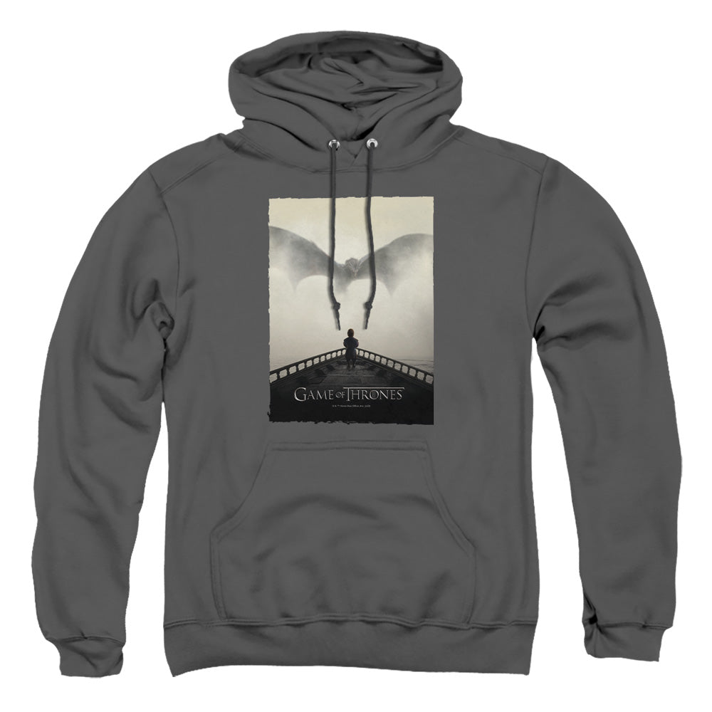 Game Of Thrones Dragon 2 Mens Hoodie Charcoal Officially Licensed