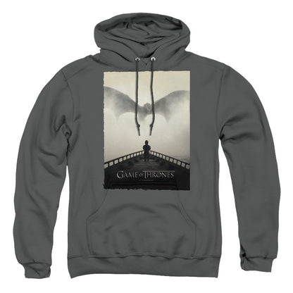 Game Of Thrones Dragon 2 Mens Hoodie Charcoal Officially Licensed
