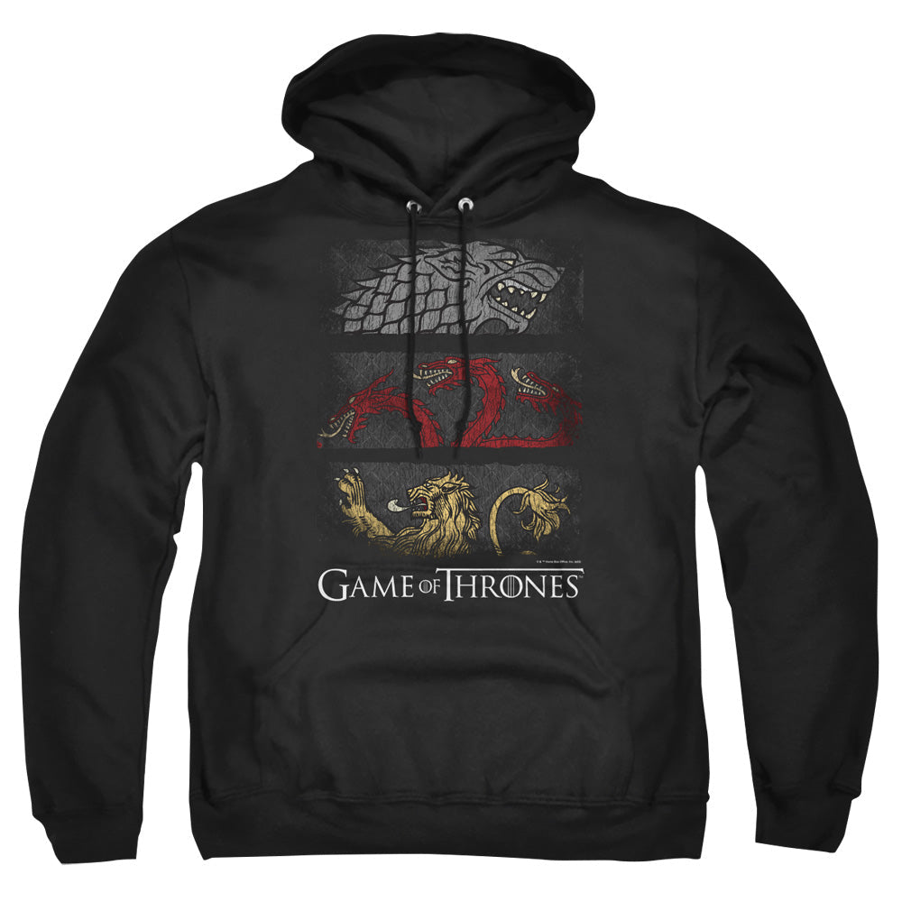 Game Of Thrones Sigil Banners Mens Hoodie Black Officially Licensed
