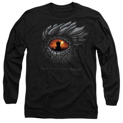 House Of The Dragon Eye Of The Dragon Mens Long Sleeve Shirt Black Officially Licensed