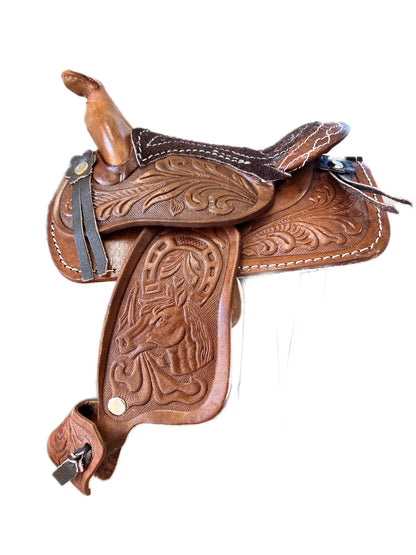 AJ Tack 5" Seat Decorative Western Saddle