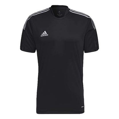 adidas Man's TIRO JSY Word R Tee - BLACK / WHITE