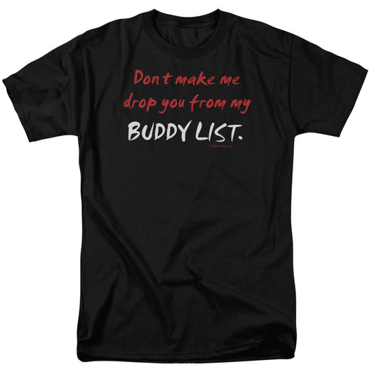 Buddy List Mens T Shirt Black Officially Licensed