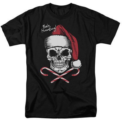 Skull Bah Humbug Mens T Shirt Black Officially Licensed