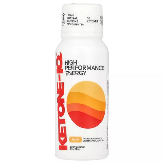 Ketone-IQ High Performance Energy, Peach, 6 Pack, 2 fl oz (59 ml) Each