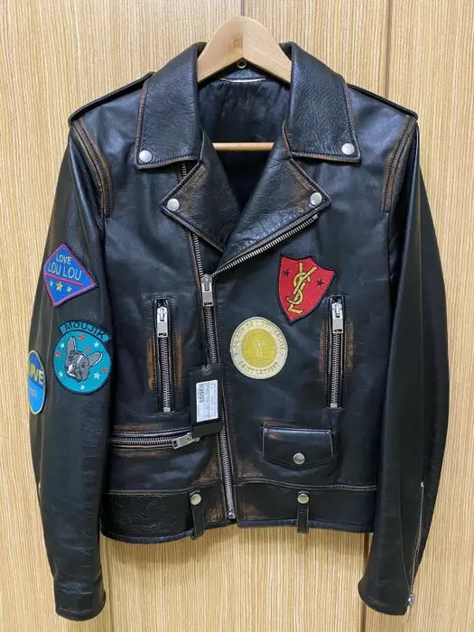 G Eazy Saint Laurent Paris Vintage Calf Leather Jacket