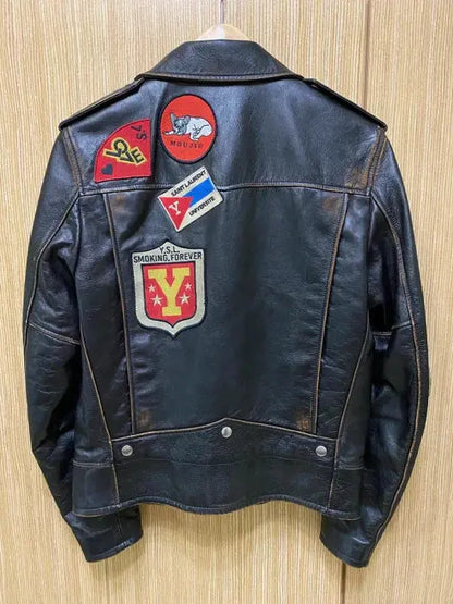 G Eazy Saint Laurent Paris Vintage Calf Leather Jacket