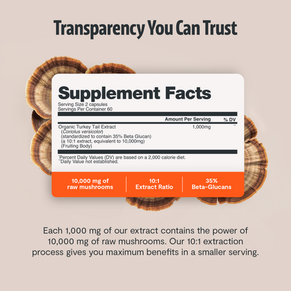 Turkey Tail Mushroom Extract Capsules - Triathlete Store