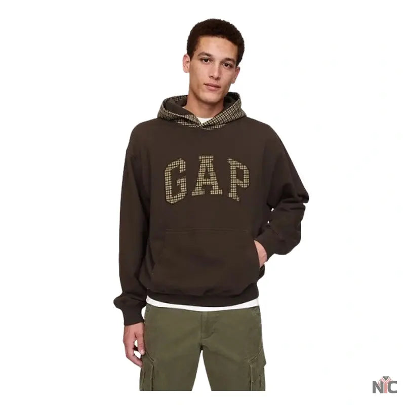Gap Houndstooth Logo Hoodie