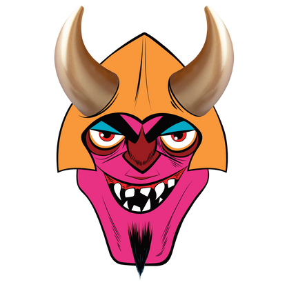 MagNeatOhz: Large Gold Devil Horns for Helmet