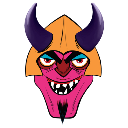 MagNeatOhz: Large Purple Devil Horns for Helmet