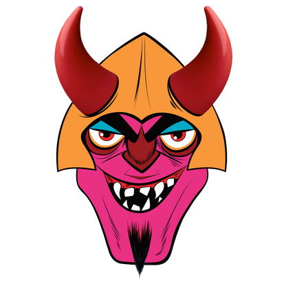 MagNeatOhz: Large Red Devil Horns for Helmet