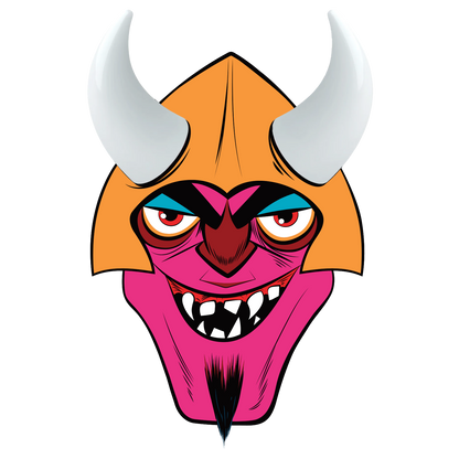 MagNeatOhz: Large White Devil Horns for Helmet