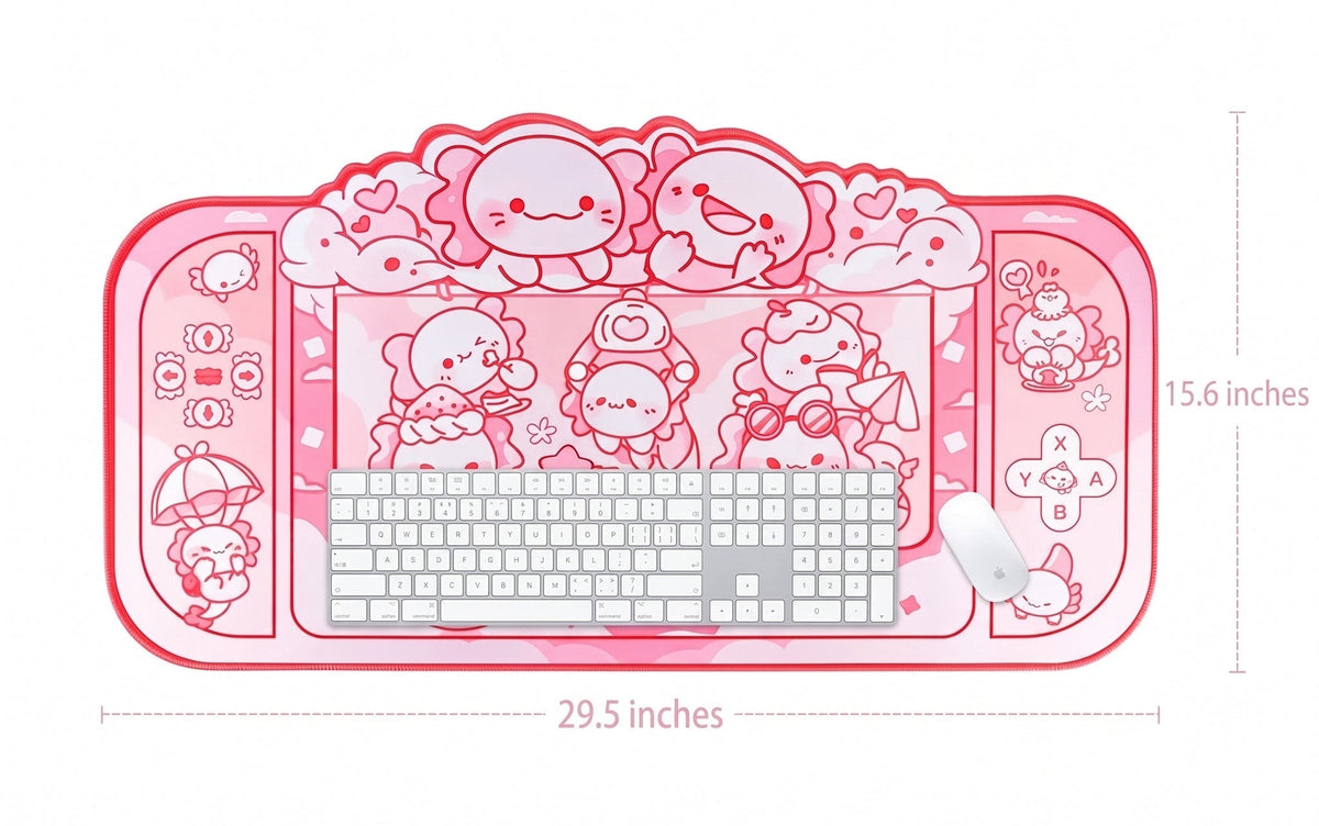 Gaming Axolotl Desk Pad