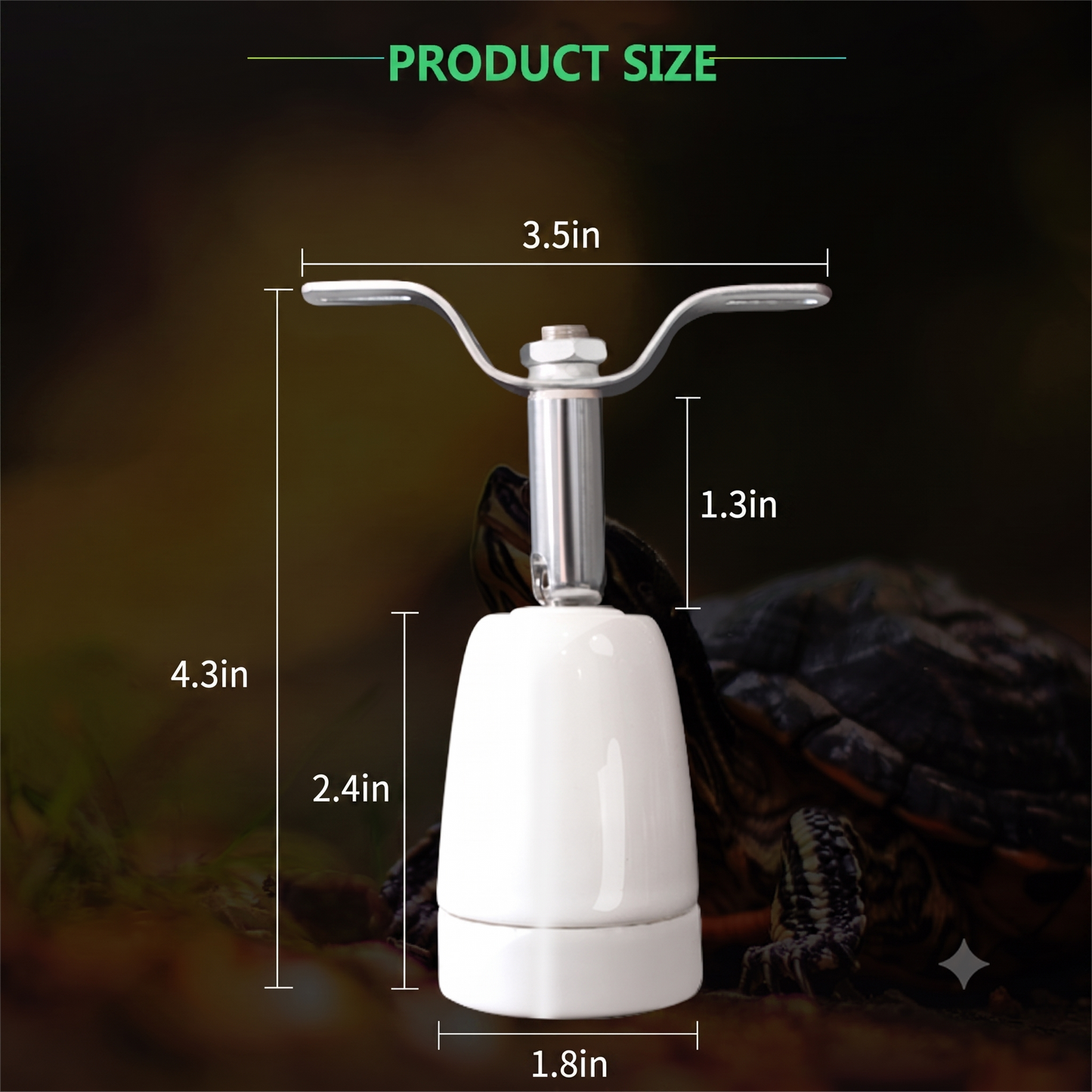 Heavy-Duty Ceramic Lamp Holder with Swivel Mount