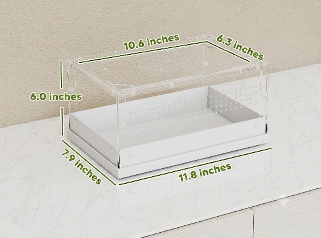 PawHut Transparent Acrylic Reptile Terrarium