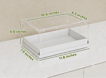 PawHut Transparent Acrylic Reptile Terrarium