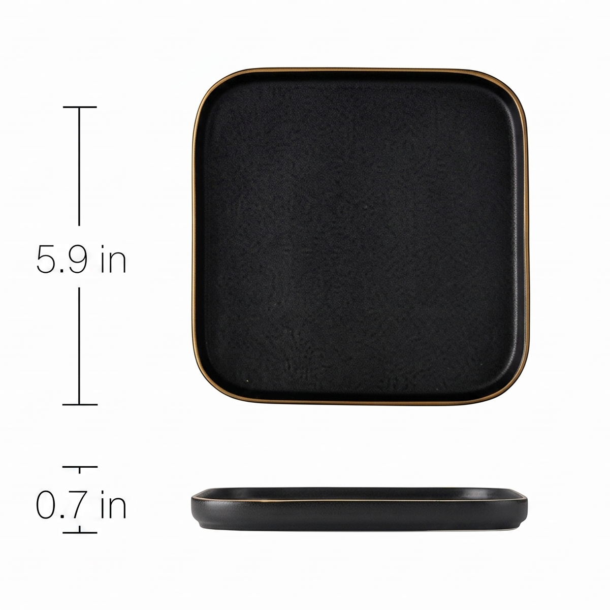 Minimalist Ceramic Square Gecko Latrine & Litter Tray