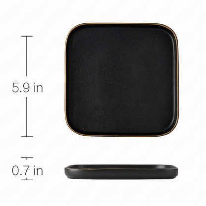 Minimalist Ceramic Square Gecko Latrine & Litter Tray