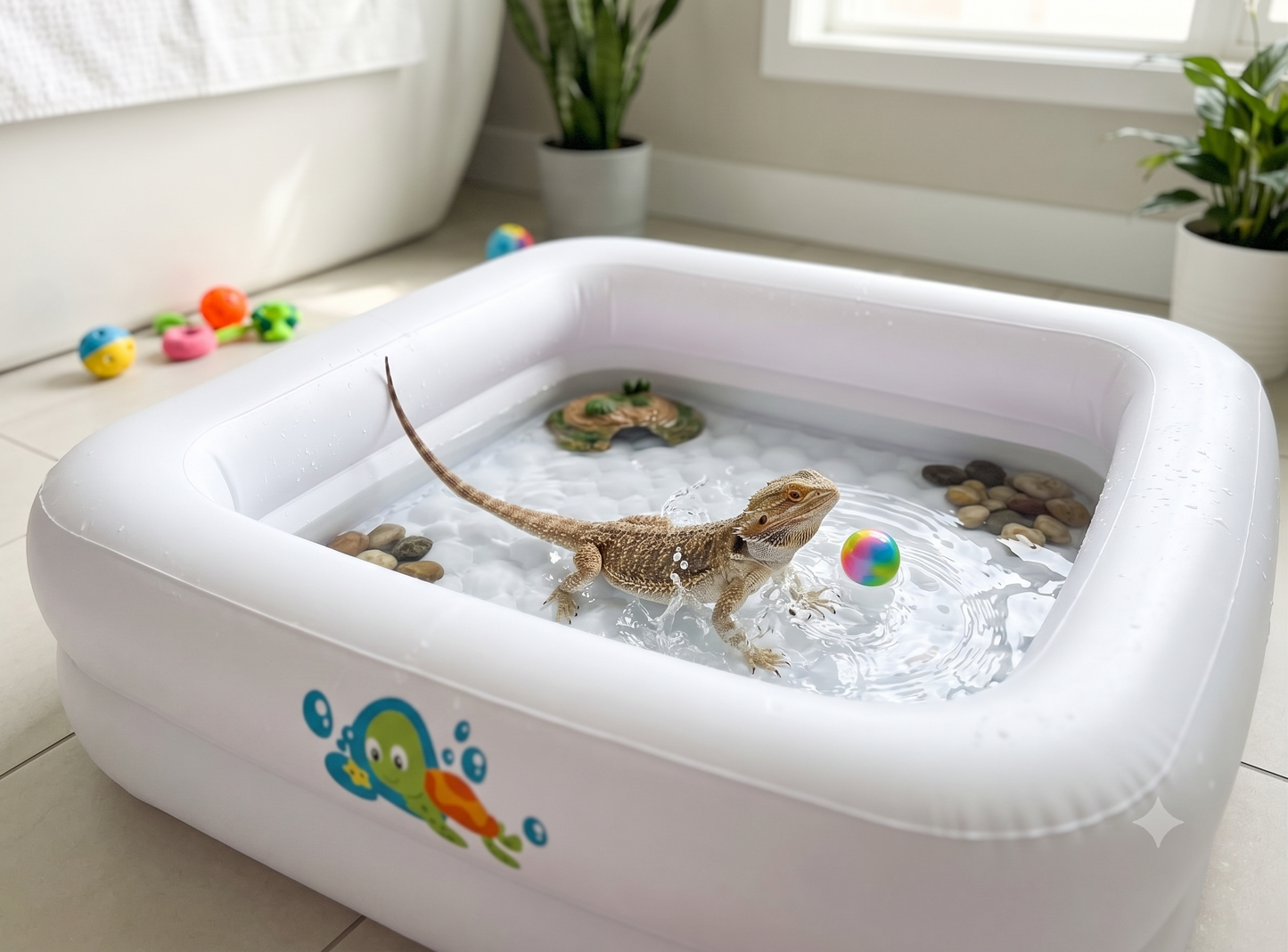 Inflatable Reptile Soaking & Splash Pool