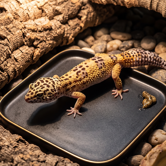 Minimalist Ceramic Square Gecko Latrine & Litter Tray