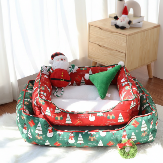 Christmas Cozy Pet Bed Couch