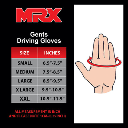 MRX Driving Gloves soft Leather Unlined Motorbike Riding Half Fingers Glove for Unisex - Triathlete Store