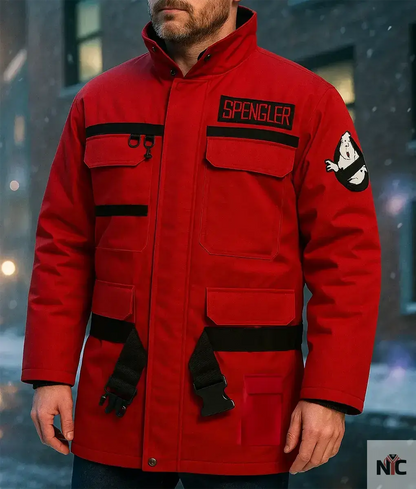 Ghostbusters Frozen Empire Paul Rudd Red Jacket
