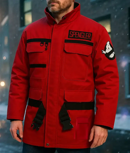 Ghostbusters Frozen Empire Paul Rudd Red Jacket
