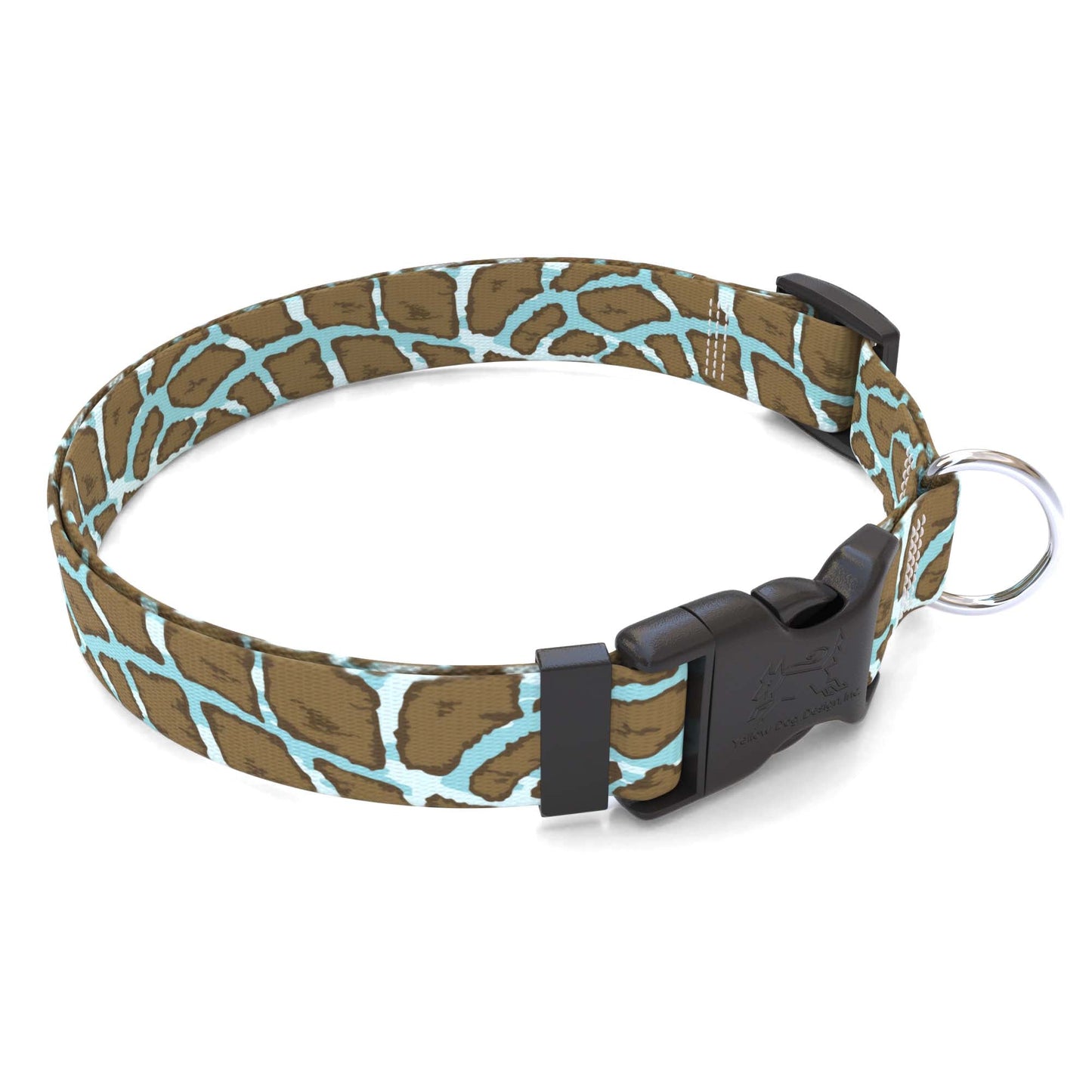 Giraffe Print Teal Dog Collar