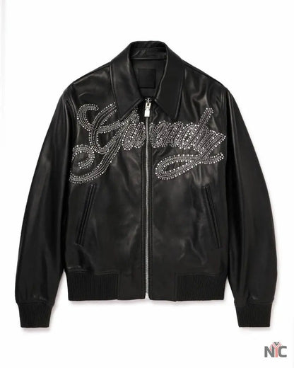 Givenchy Logo-embellished Studded Leather Jacket For Men