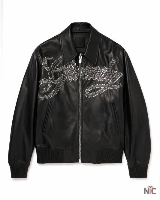 Givenchy Logo-embellished Studded Leather Jacket For Men