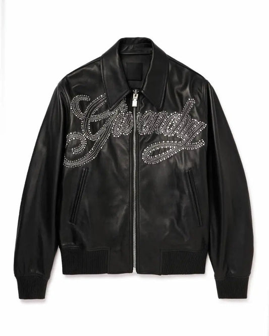 Givenchy Logo-embellished Studded Leather Jacket For Men