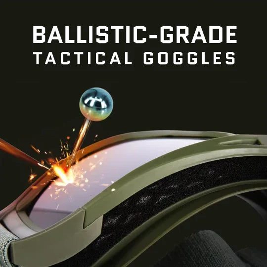 3.2MM Tactical Goggles Anti-Fog Ballistic Glasses 3 Lens Kit – Black Tan OD