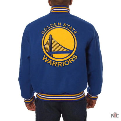 Golden State Warriors Blue Wool Varsity Jacket