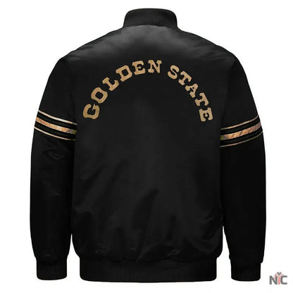 Golden State Warriors Classic Black Satin Jacket