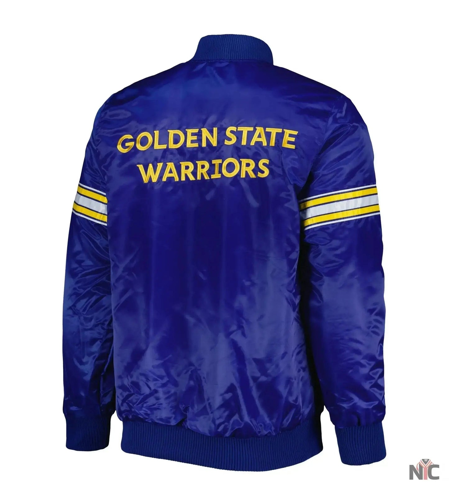 Golden State Warriors Pick & Roll Full-Snap Satin Varsity Jacket