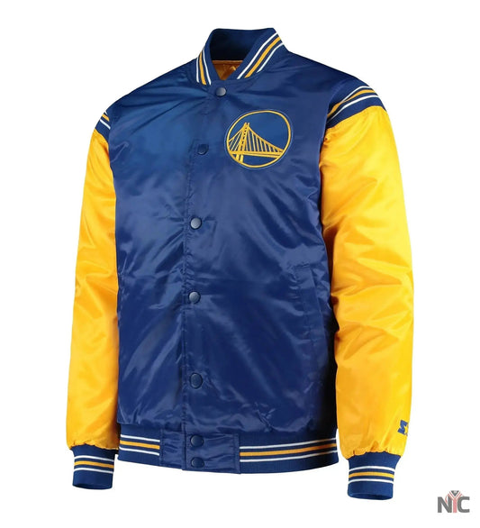 Golden State Warriors The Enforcer Varsity Satin Jacket
