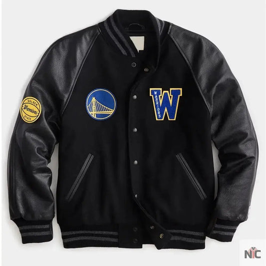 Golden State Warriors Varsity Black Jacket