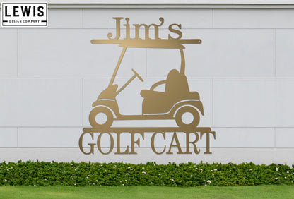 Golf Cart Custom Metal Sign | Personalized Golf Decor