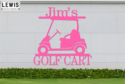 Golf Cart Custom Metal Sign | Personalized Golf Decor
