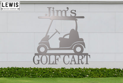 Golf Cart Custom Metal Sign | Personalized Golf Decor