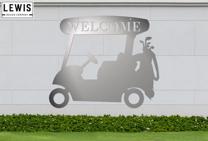 Golf Cart Welcome Sign