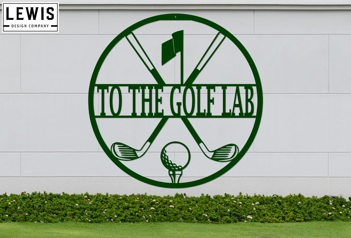 Personalized Golf Metal Sign | Custom Golf Monogram Wall Art