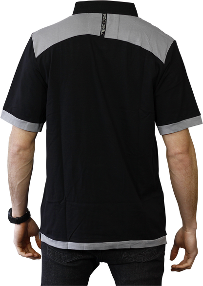 Rockwell Tri-Blend Polo - Black/Gray