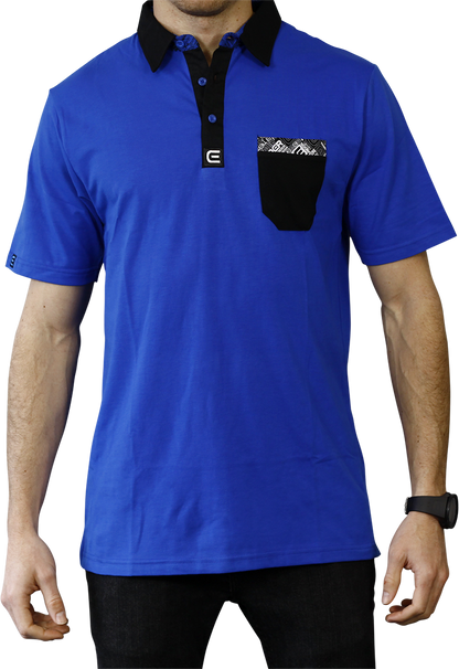 Rockwell Tri-Blend Pocket Polo - Blue