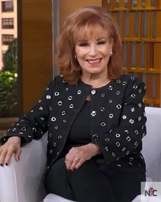 Good Morning America Joy Behar Black Grommet Jacket